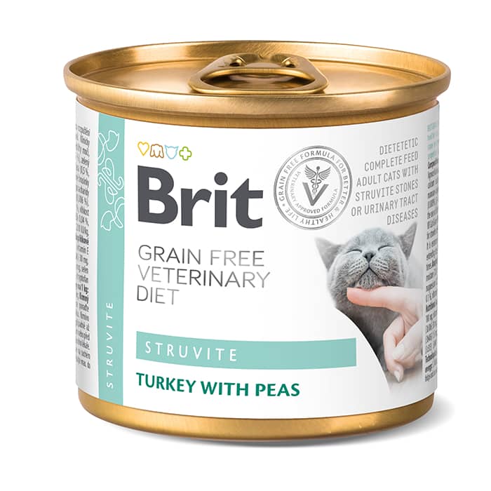 Brit Veterinary Diet Struvite veterinārie konservi kaķiem urīnceļiem 200 g